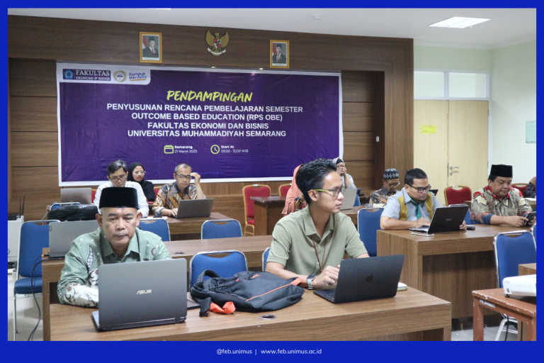 Fakultas Ekonomi dan Bisnis Unimus adakan kegiatan pendampingan penyusunan Rencana Pembelajaran Semester Outcome Based Education (RPS OBE)