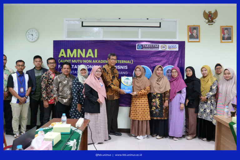 Fakultas Ekonomi dan Bisnis Universitas Muhammadiyah Semarang melaksanakan kegiatan Audit Mutu Non Akademik Internal (AMNAI) Tahun 2025.