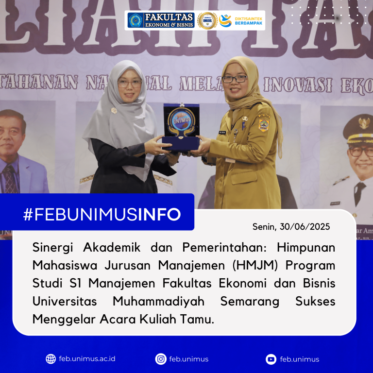 Kuliah Tamu “Peran Generasi Muda dalam Ketahanan Nasional Melalui Inovasi Ekonomi Menuju Indonesia Emas 2045”