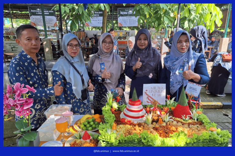FEB Unimus Ikuti Lomba Menghias Tumpeng dan Tasyakuran Milad ke-26 Unimus