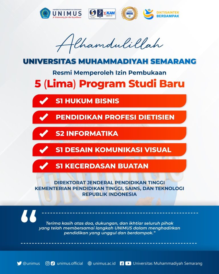 Perkuat Pendidikan Tinggi Berdampak, FEB UNIMUS Sambut Pembukaan Program Studi Baru UNIMUS