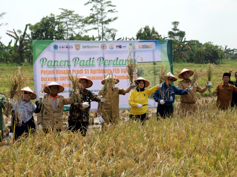 Panen Padi Perdana Prodi S1 Agribisnis FEB UNIMUS: Sinergi Kampus dan Petani Wujudkan Ketahanan Pangan Daerah